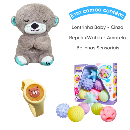 Combo Baby - Lontrinha Baby + RepelexWatch + Bolinhas Sensoriais