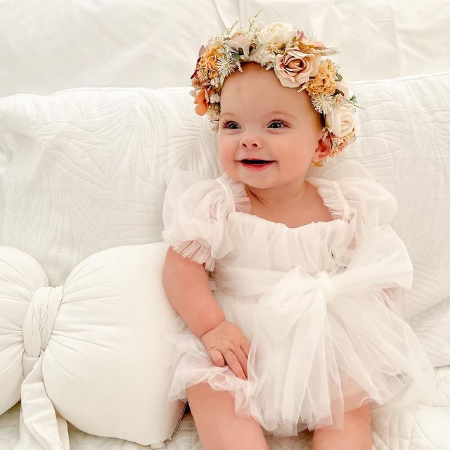 Vestido Manguinha Tule + Laço | 0-24 Meses