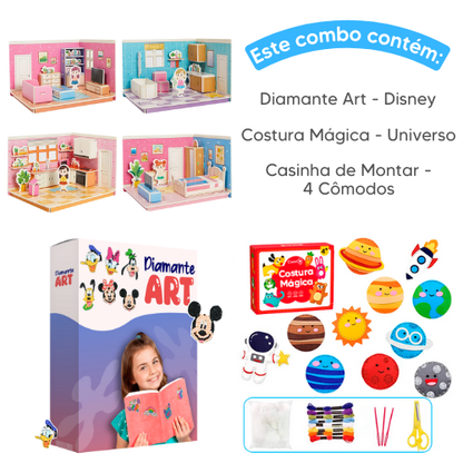 Combo Queridinhos - Costura Mágica + Diamante Art + Casinha de Montar