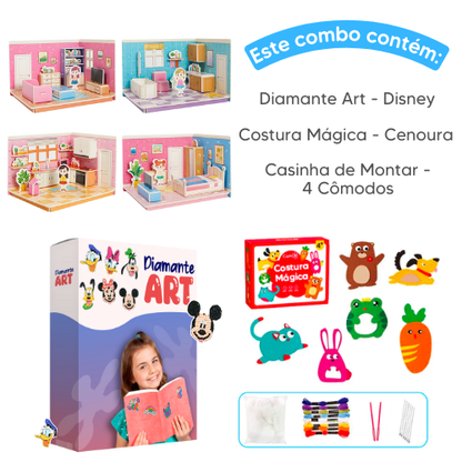 Combo Queridinhos - Costura Mágica + Diamante Art + Casinha de Montar