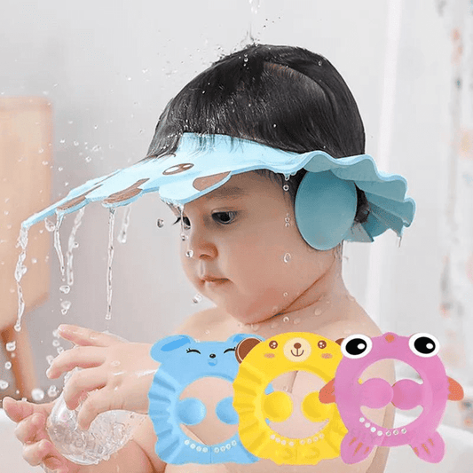 Chapéu Protetor para Banho – Conforto e Segurança para seu Bebê! 🛁💦