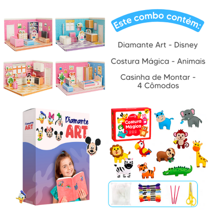 Combo Queridinhos - Costura Mágica + Diamante Art + Casinha de Montar