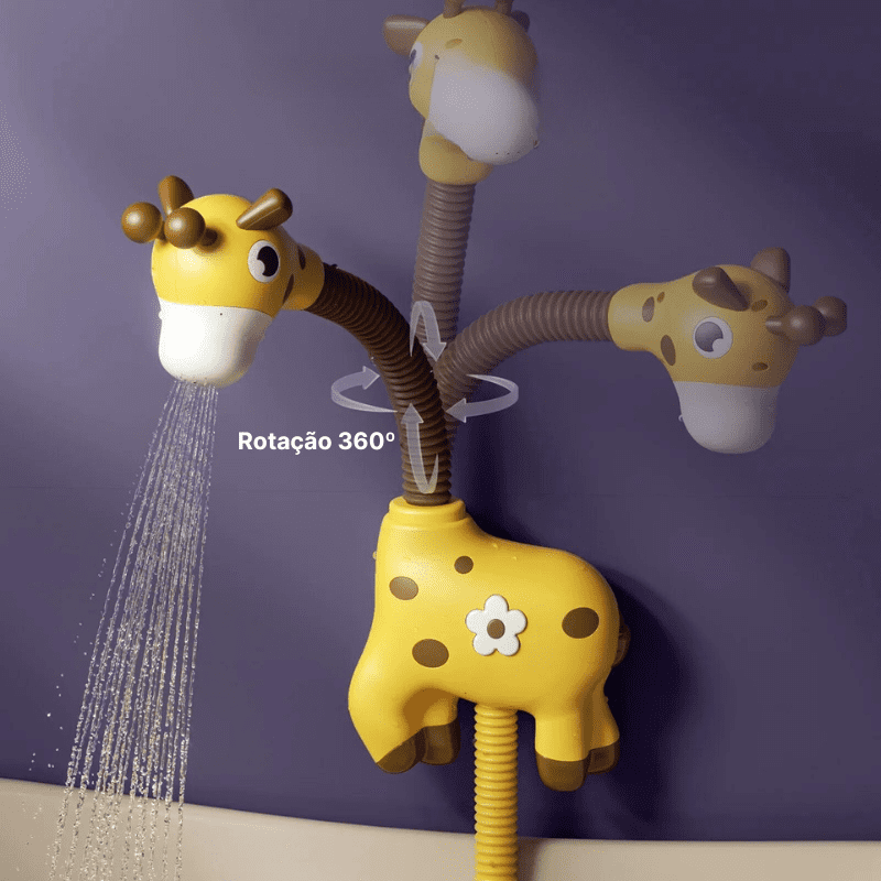 Chuveirinho Girafa – Diversão e Estímulo na Hora do Banho! 🦒🚿