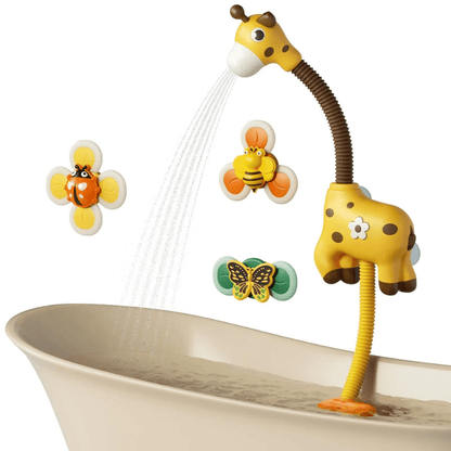 Chuveirinho Girafa – Diversão e Estímulo na Hora do Banho! 🦒🚿