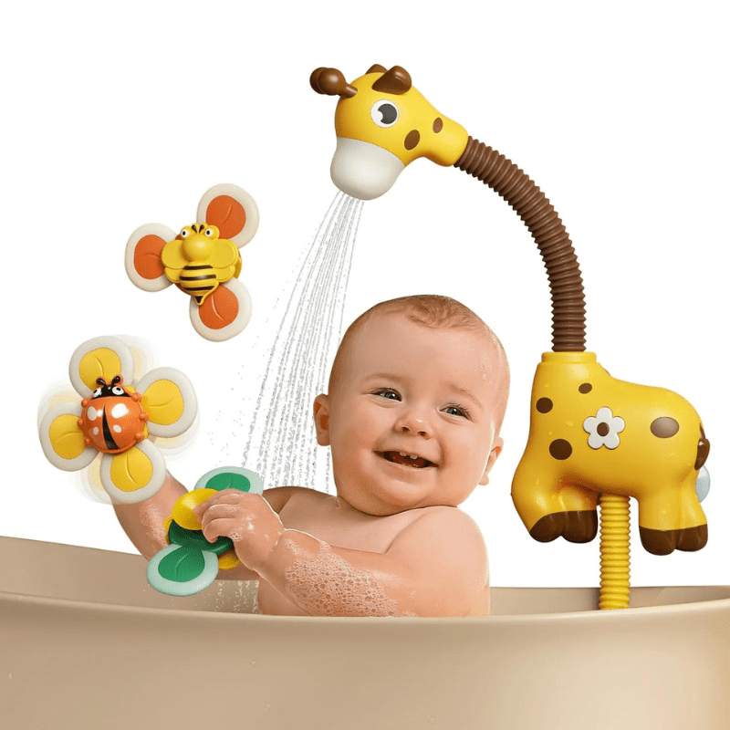 Chuveirinho Girafa – Diversão e Estímulo na Hora do Banho! 🦒🚿