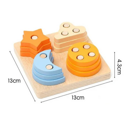 Blocos de Construção Montessori - Formas Geométricas