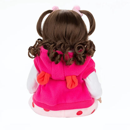 Boneca Bebê Reborn Betina Girafa | Cabelo Castanho