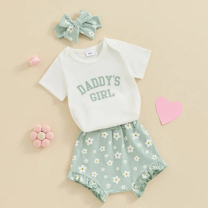 Conjunto Floral Manguinha + Laço | 0-18 Meses