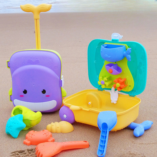 Mala de Praia Divertida – Kit Infantil com Moldes e Acessórios