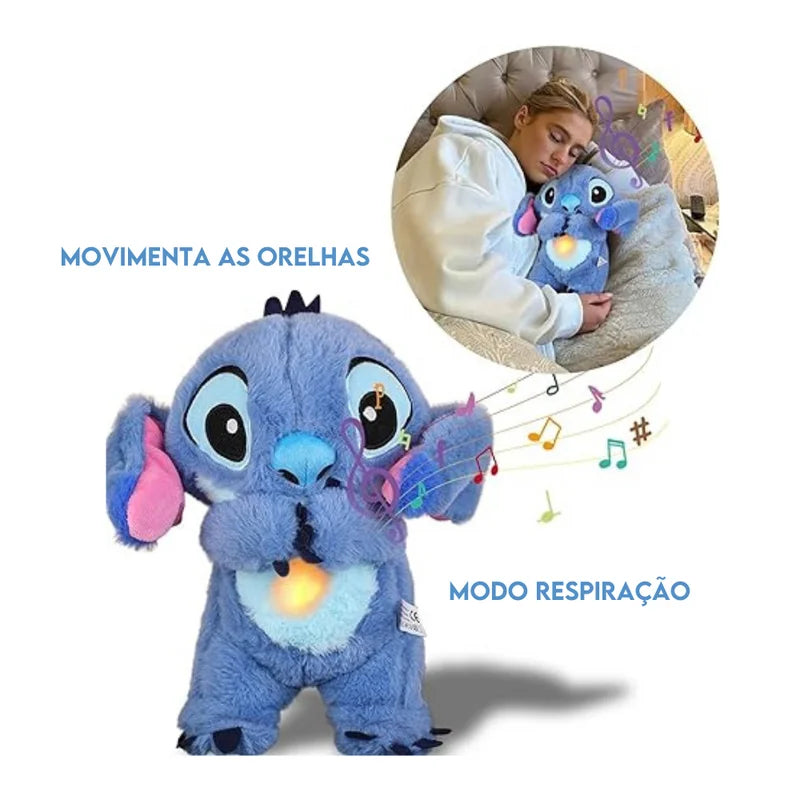 Pelúcia Stitch Musical e Relaxante para Bebês