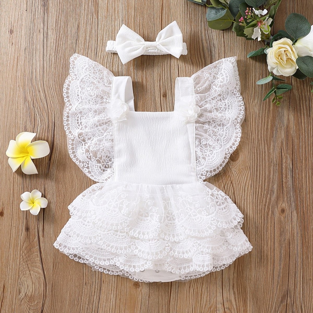 Vestido Babadinho + Laço | 0-24 Meses