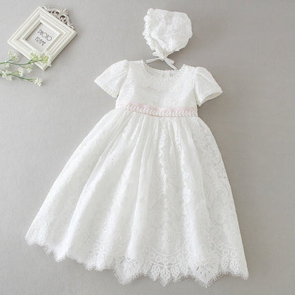 Vestido Batizado Longo Tule | 0-24 Meses