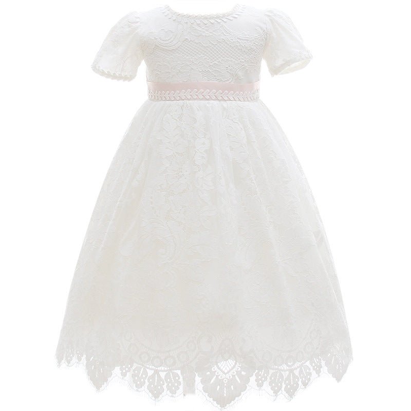 Vestido Batizado Longo Tule | 0-24 Meses