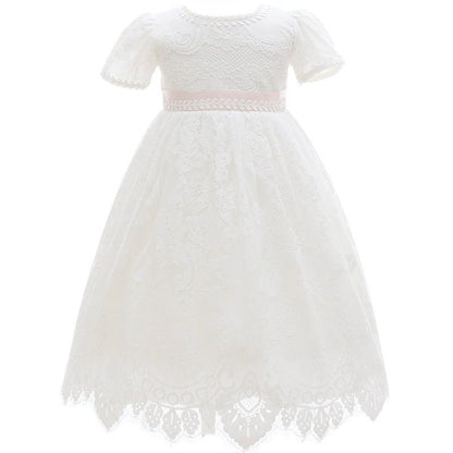 Vestido Batizado Longo Tule | 0-24 Meses