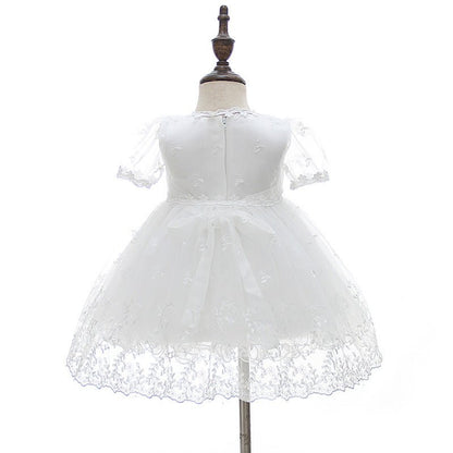 Vestido Batizado Renda Tule | 0-24 Meses