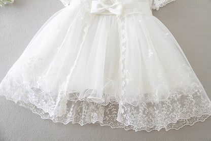 Vestido Batizado Renda Tule | 0-24 Meses