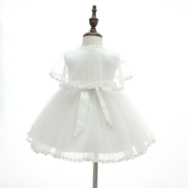 Vestido Batizado Tule + Touca | 0-24 Meses