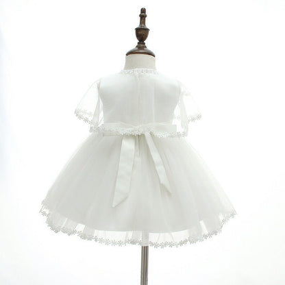 Vestido Batizado Tule + Touca | 0-24 Meses