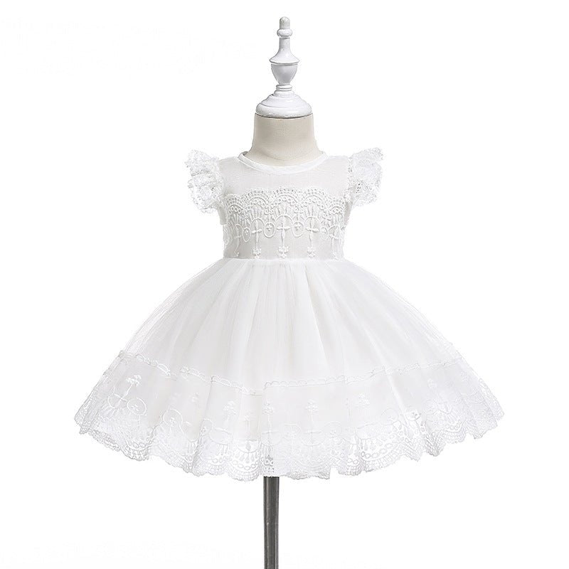 Vestido Batizado Tule + Touca | 0-24 Meses