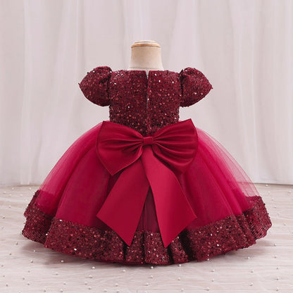 Vestido de Festa Princesa Brilhoso | 6M-5 Anos