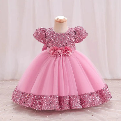 Vestido de Festa Princesa Brilhoso | 6M-5 Anos - Betina Baby