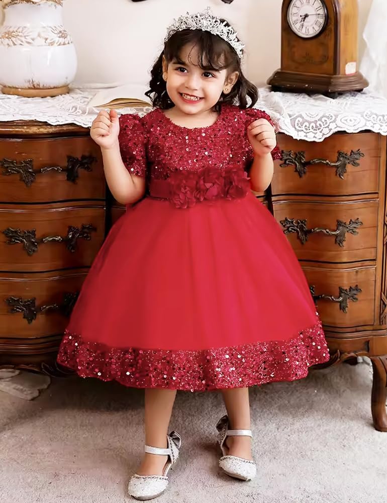 Vestido de Festa Princesa Brilhoso | 6M-5 Anos