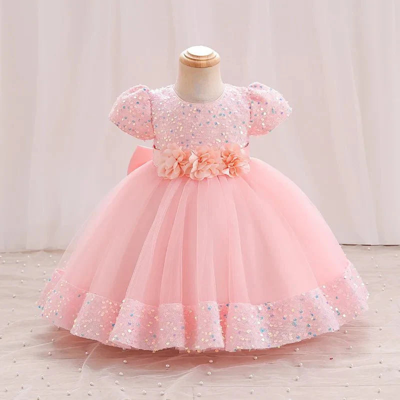 Vestido de Festa Princesa Brilhoso | 6M-5 Anos - Betina Baby