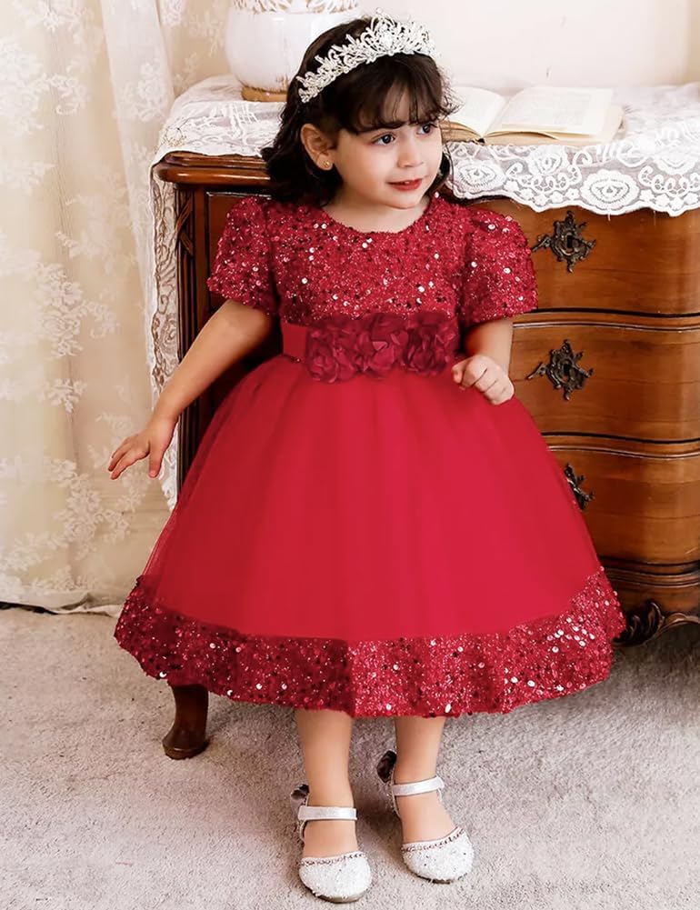 Vestido de Festa Princesa Brilhoso | 6M-5 Anos