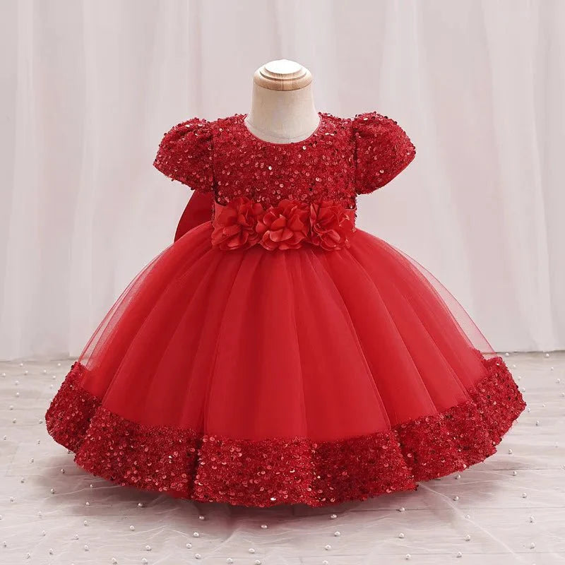 Vestido de Festa Princesa Brilhoso | 6M-5 Anos - Betina Baby