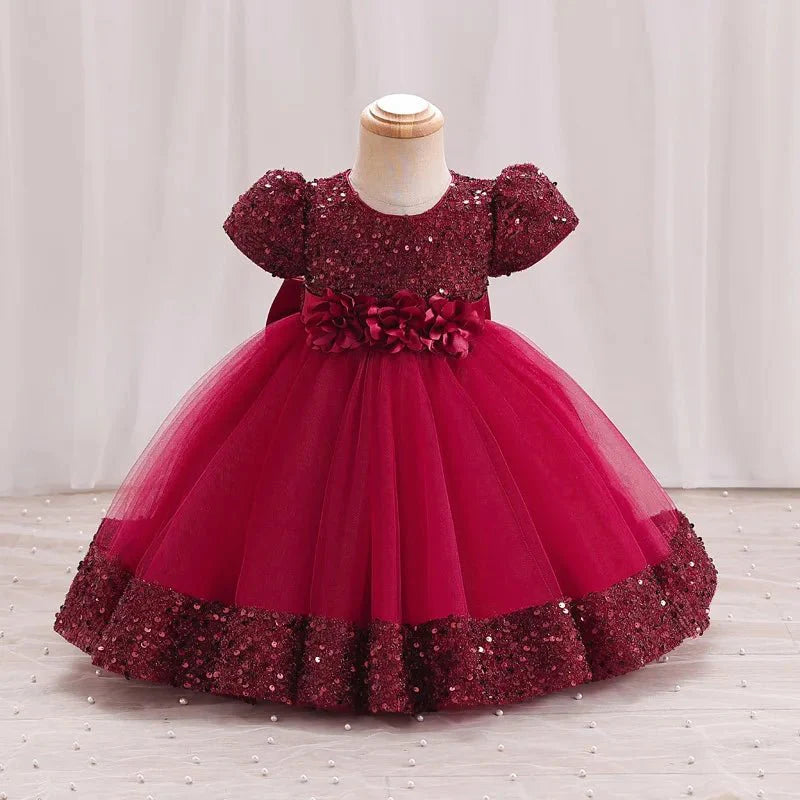 Vestido de Festa Princesa Brilhoso | 6M-5 Anos - Betina Baby