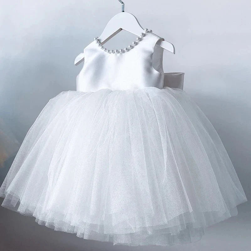 Vestido de Festa Tule Maxi Laço | 9M - 3 Anos - Betina Baby