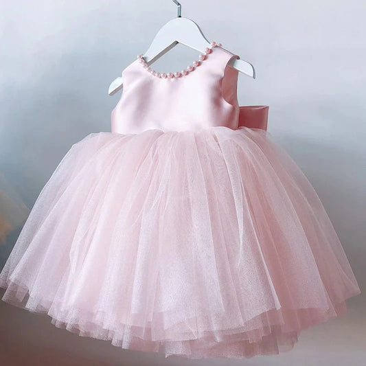 Vestido de Festa Tule Maxi Laço | 9M - 3 Anos - Betina Baby