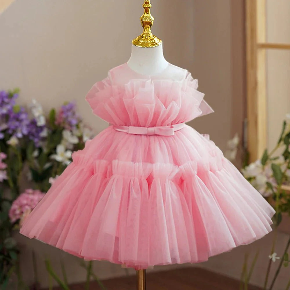 Vestido de Festa Tule Rodado | 9M-3 Anos