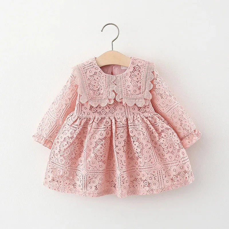 Vestido Manga Mocinha Renda | 6M-3Anos - Betina Baby