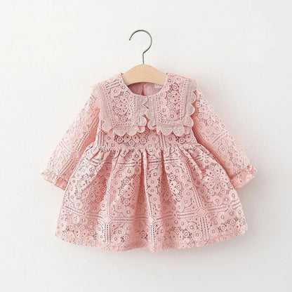 Vestido Manga Mocinha Renda | 6M-3Anos - Betina Baby