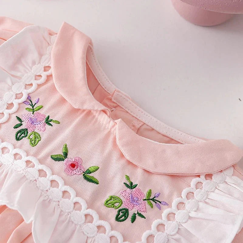 Vestido Mocinha Bordado | 0-18 Meses