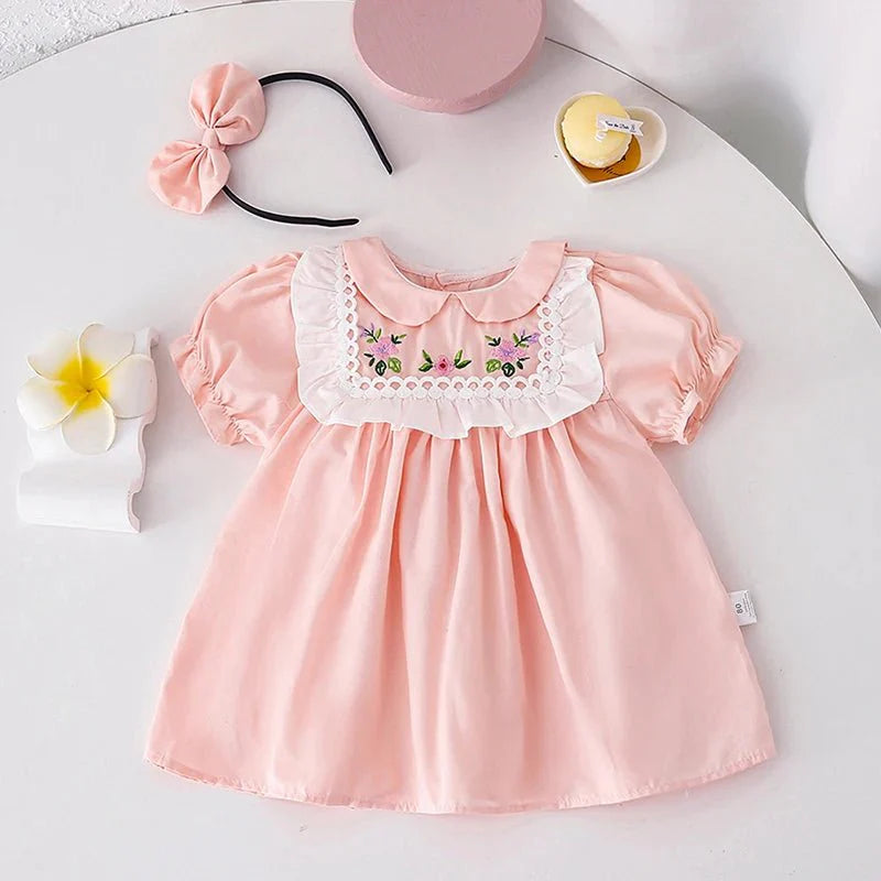 Vestido Mocinha Bordado | 0 - 18 Meses - Betina Baby