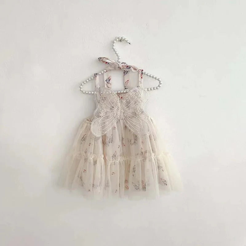 Vestido Tule Asinha Flores | 0 - 24 Meses - Betina Baby