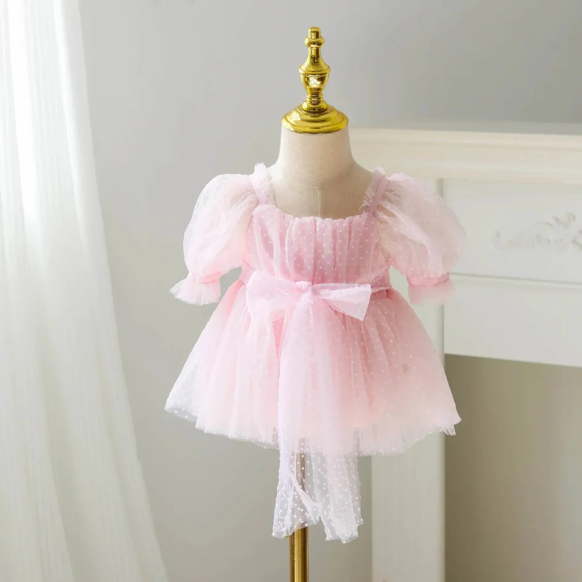 Vestido Tule Bolinhas | 0 - 18 Meses - Betina Baby