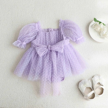 Vestido Tule Bolinhas | 0-18 Meses