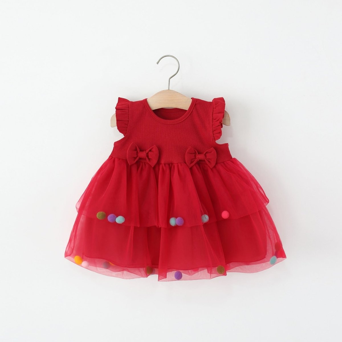 Vestido Tule Bolinhas Coloridas | 0 - 24 Meses - Betina Baby