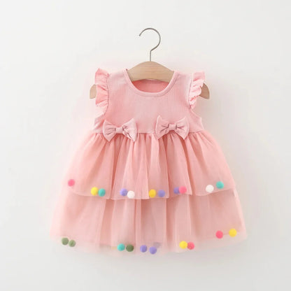 Vestido Tule Bolinhas Coloridas | 0 - 24 Meses - Betina Baby