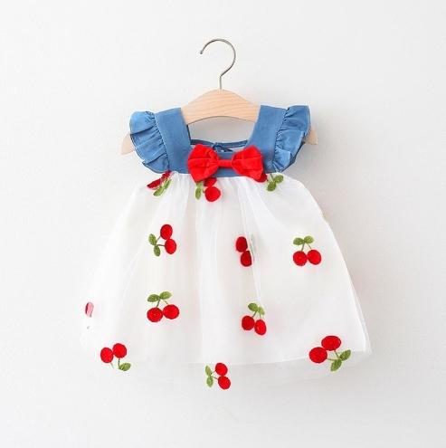 Vestido Tule Cereja | 6 - 3 Anos - Betina Baby