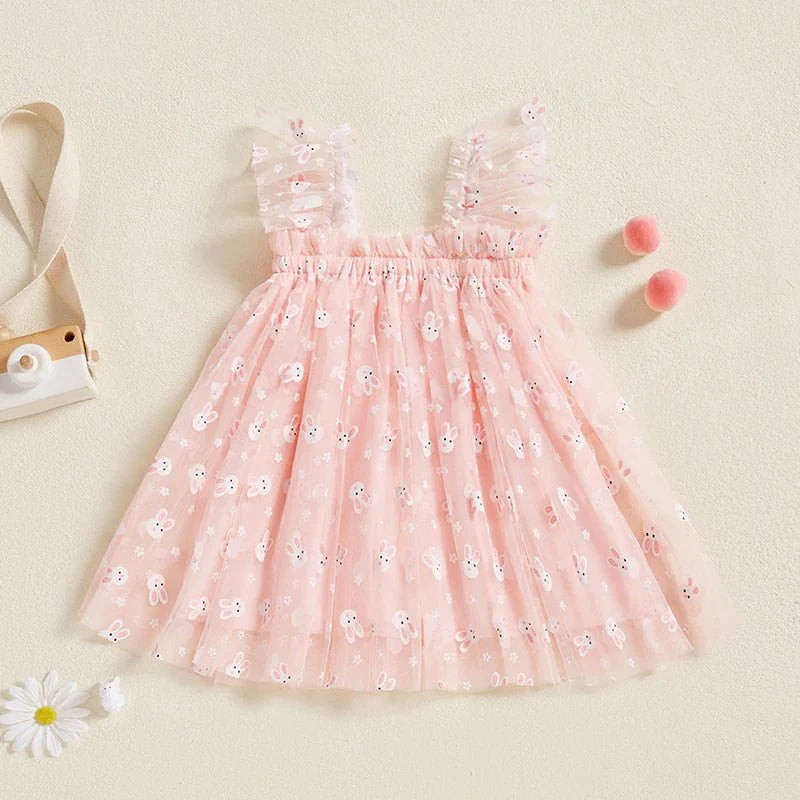 Vestido Tule Coelhinho | 6M-3 Anos