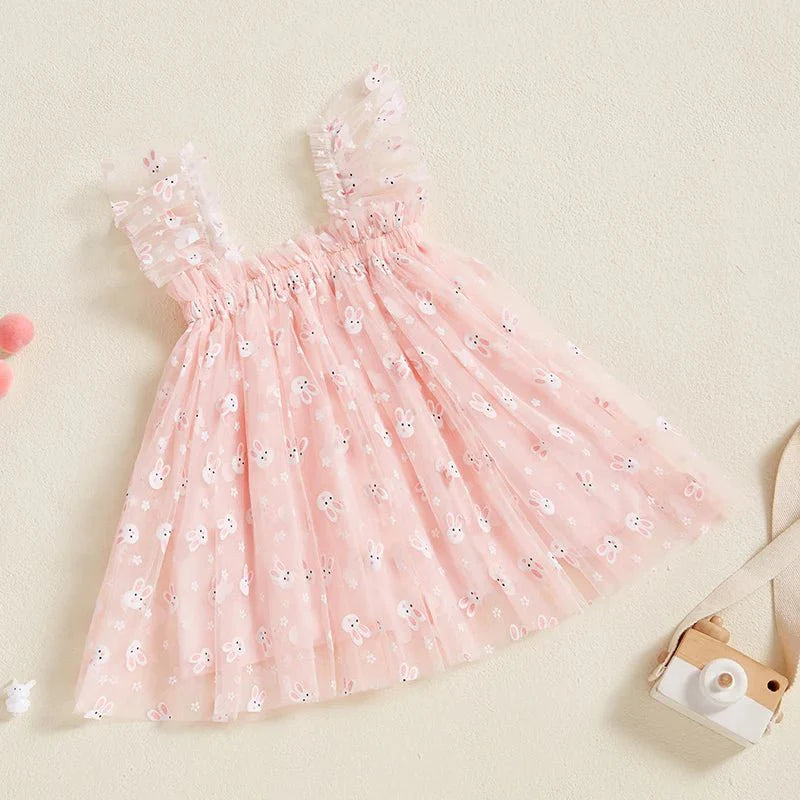 Vestido Tule Coelhinho | 6M-3 Anos