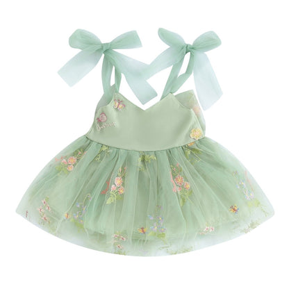 Vestido Tule Jardim Encantado Laço | 6M-3 Anos