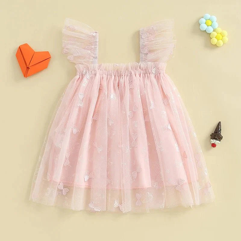 Vestido Tule Lacinhos | 6M-4 Anos