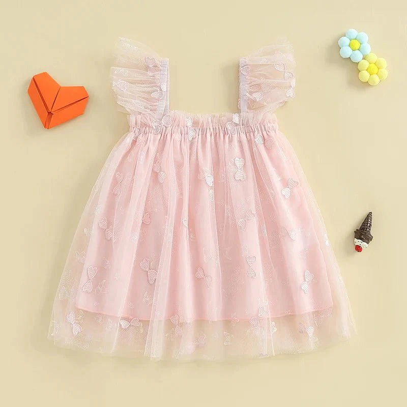 Vestido Tule Lacinhos | 6M-4 Anos