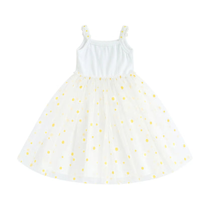 Vestido Tule Longo Margaridas | 6M - 3 Anos - Betina Baby