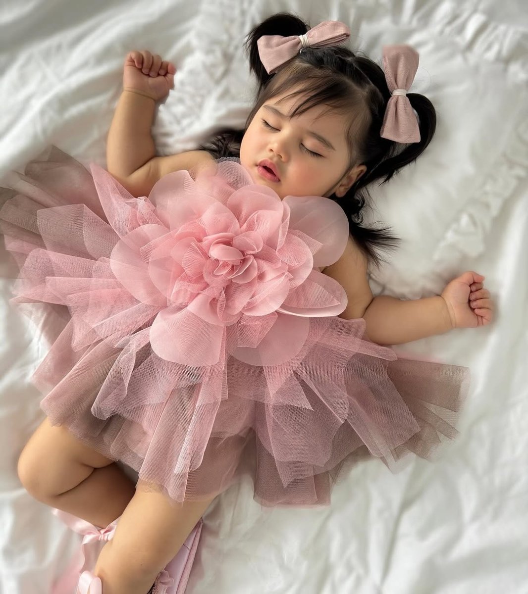 Vestido Tule Maxi Flor | 0-18 Meses